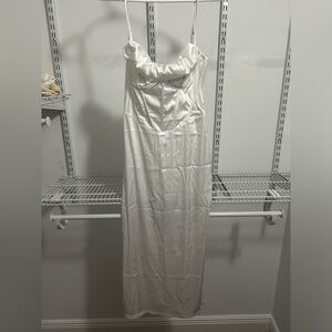 White midi dress never worn